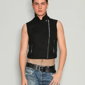 Black Biker Vest